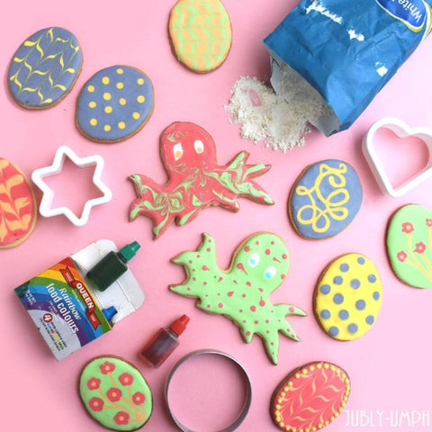 Easter cookies and easter monsters- suagr cookies decorated with fun designs