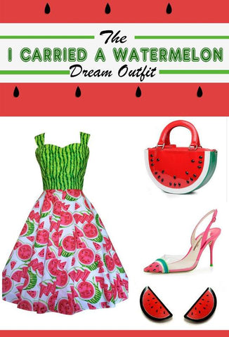 The I carried A Watermelon dream outfit. Inspired by Dirty Dancing and a love for all things fruity this post features cute items from Australian makers
