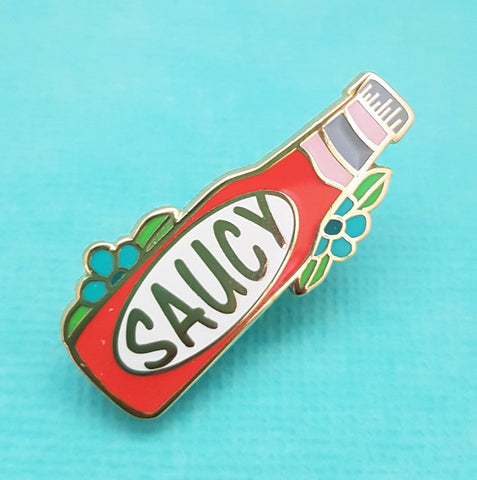 saucy sauce bottle pin