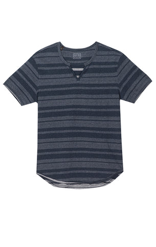 Navy Crinkle Wash Pocket Tee