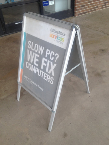 A Frame Outdoor Sidewalk Poster Stand Office Max