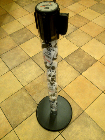 Chic-fil-A Cow Filled Clear Post Stanchion