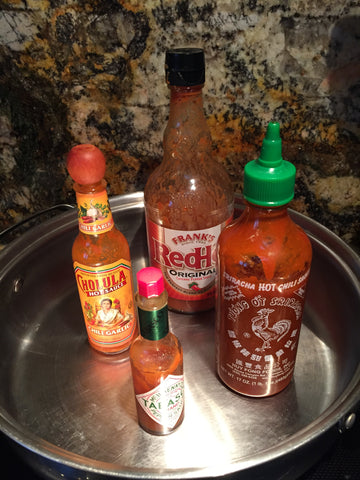 The 4 Pillars of Hot Sauce Cholula, Huy Fong Sriracha, Frank Red Hot & Tabasco