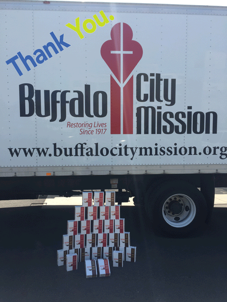 Pro Stanchions Kutoa Health Bar Donation Buffalo City Mission May 2015