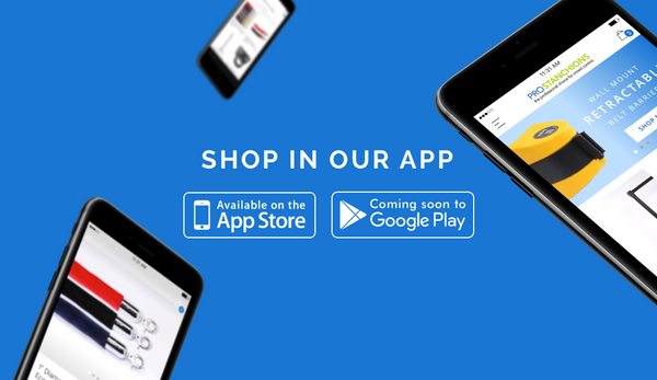 Shop Now Using Pro Stanchions Mobile App available in the iTunes Store and Google Play