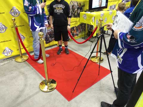 Red Carpet Interview Stanchions And Rope Hockey Expo
