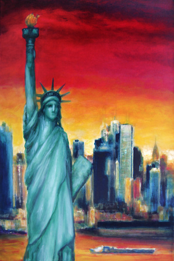 statue of liberty painting