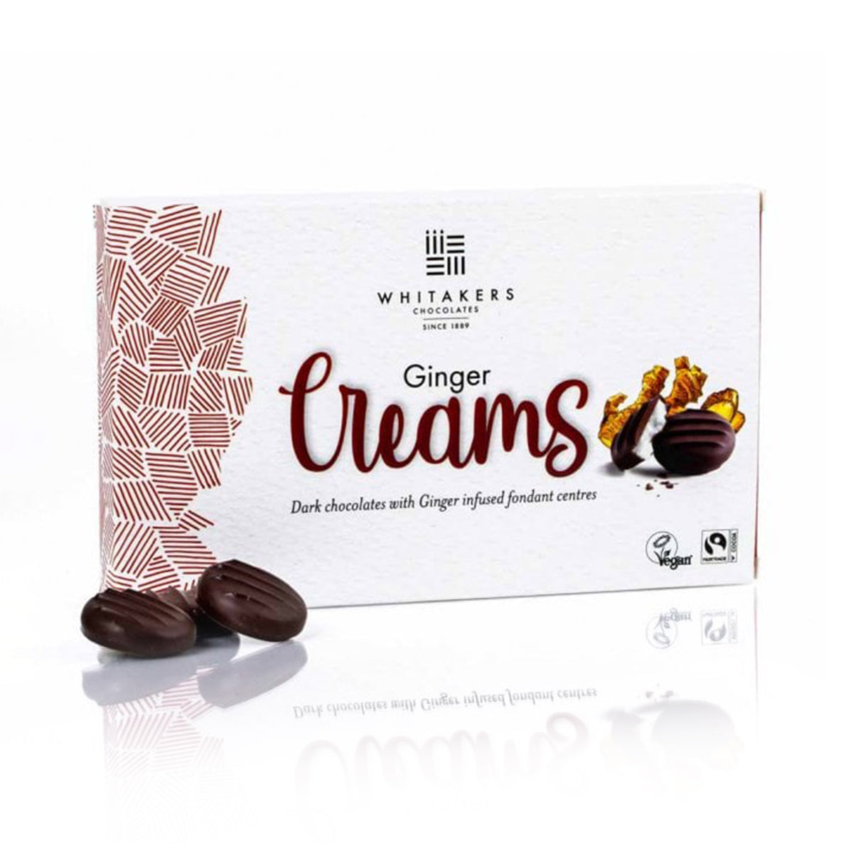 Whitakers Dark Chocolate Ginger Creams 150g Redber Coffee