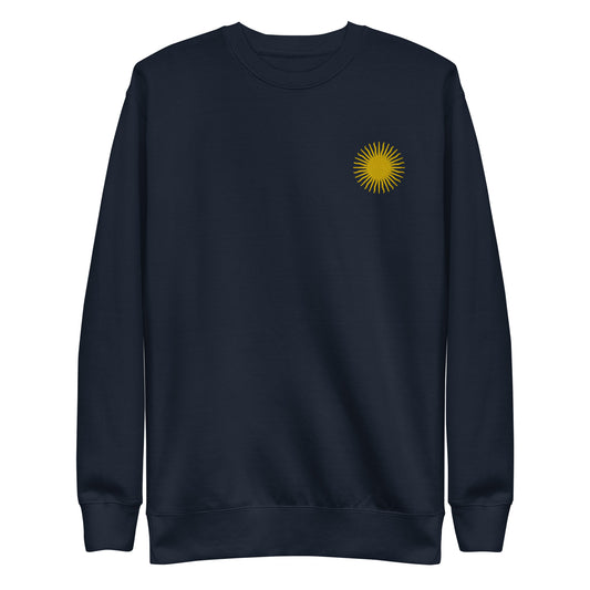 Argentina Sun Embroidered Crew Sweatshirt