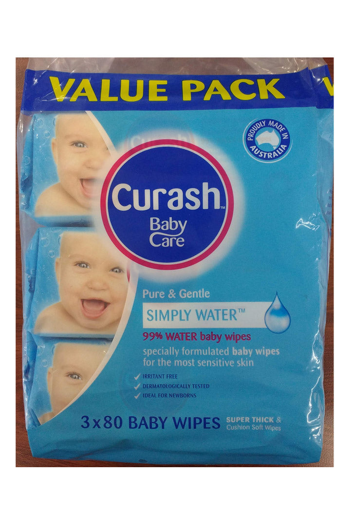 curash simply water wipes