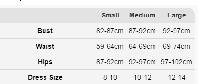 Leg Avenue Size Chart