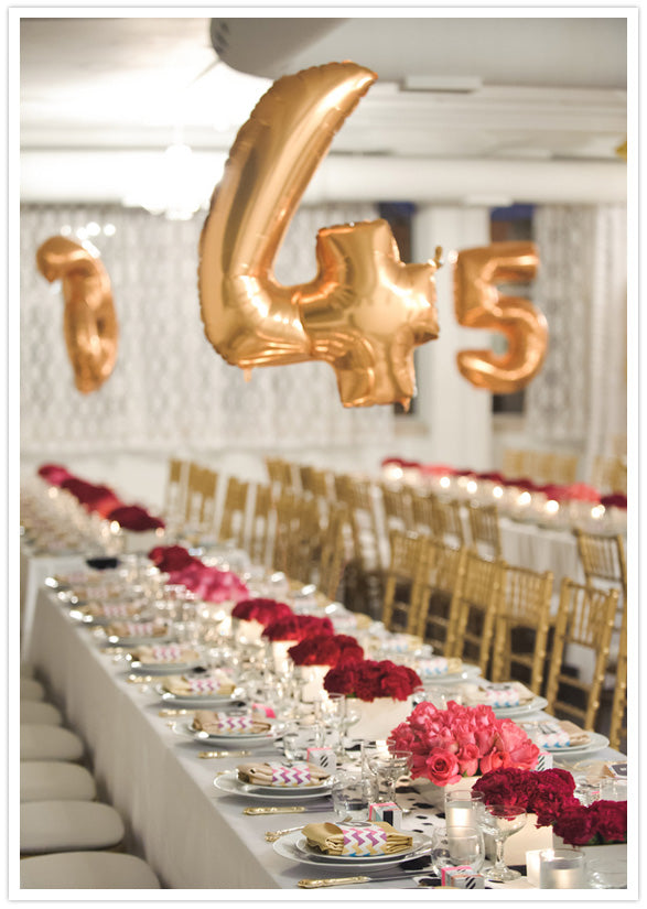 Big Number Balloon Table Number Ideas