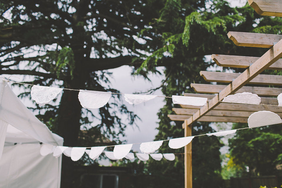 Paper doily bunting