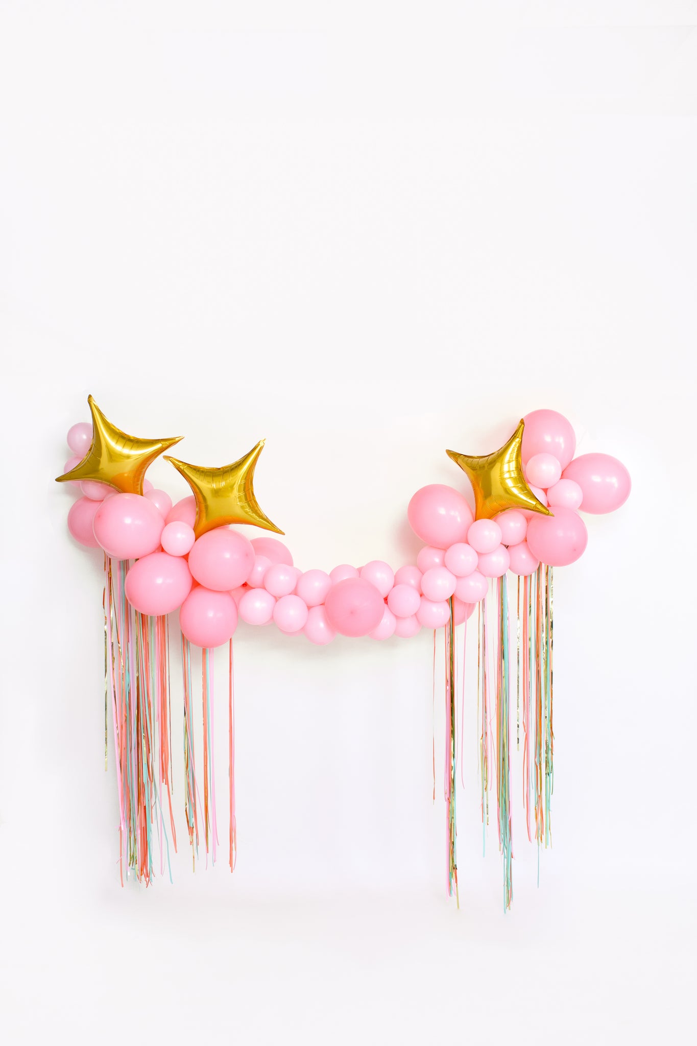 Balloon Garland installation pink