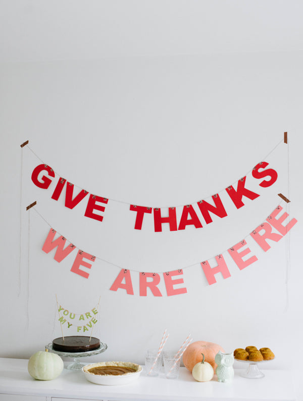 Word banner garlands