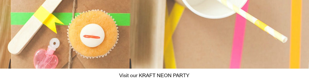Kraft and Neon Party Ideas