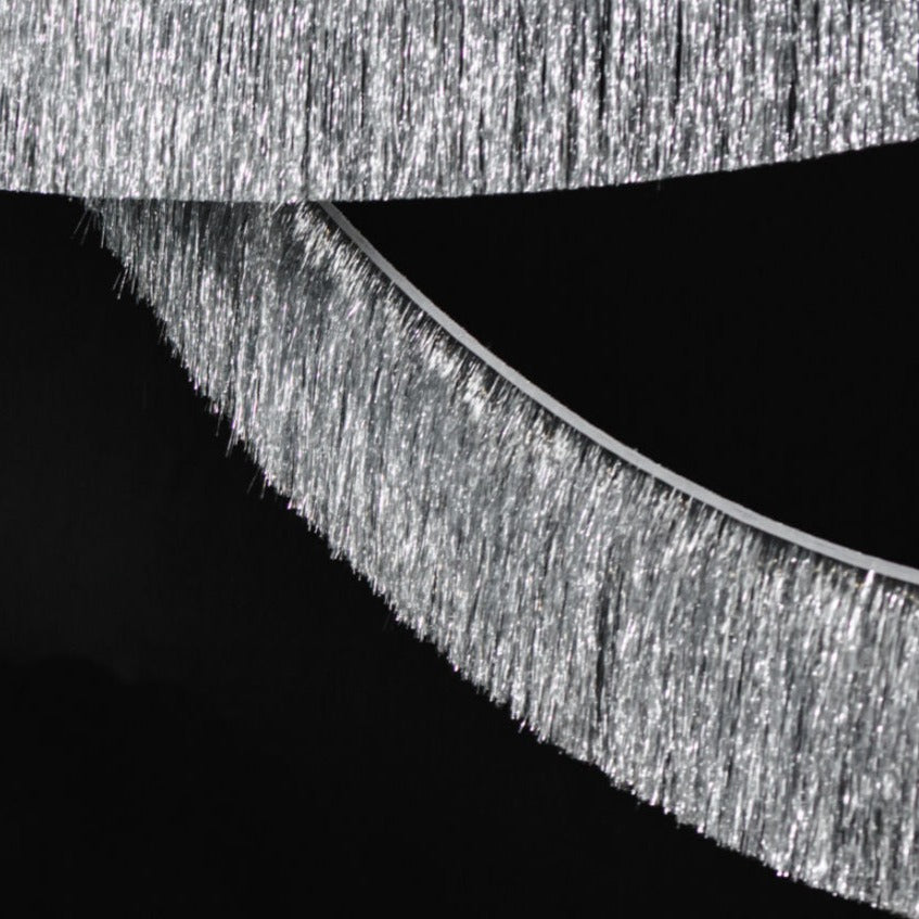 silver fringe garland