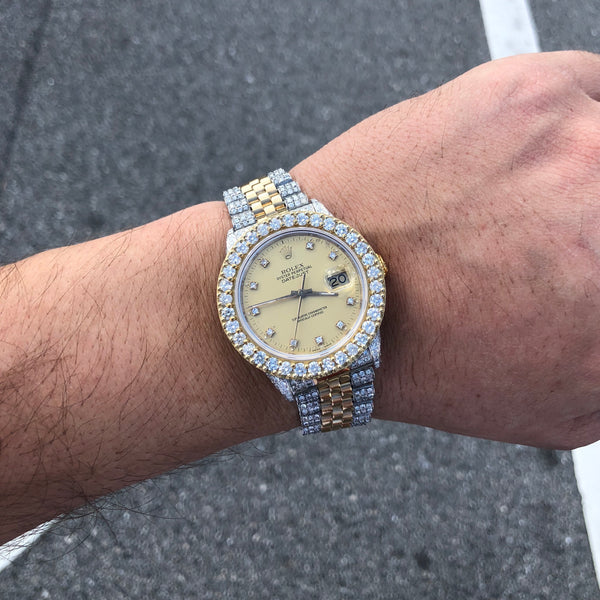 rolex iced out datejust