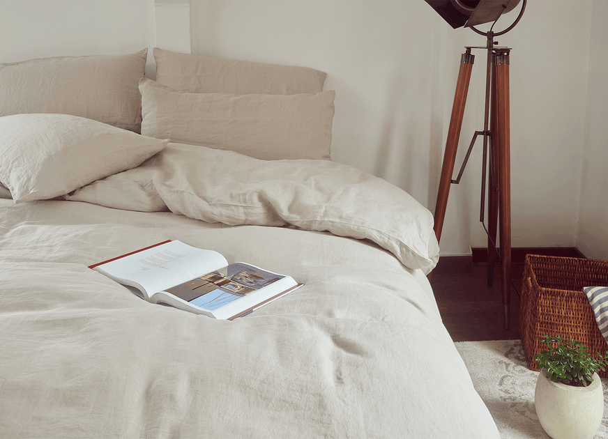 stonewashed linen duvet