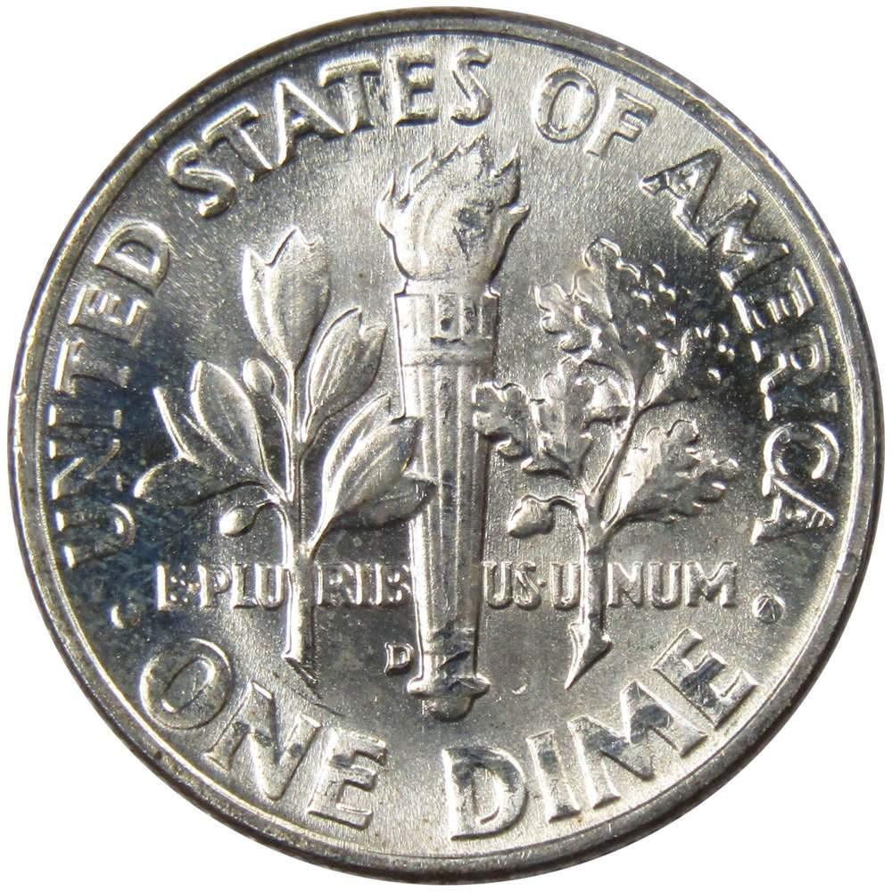 1957 Silver UNCIRCULATED BU Roosevelt Dime Ten Cent Coin 