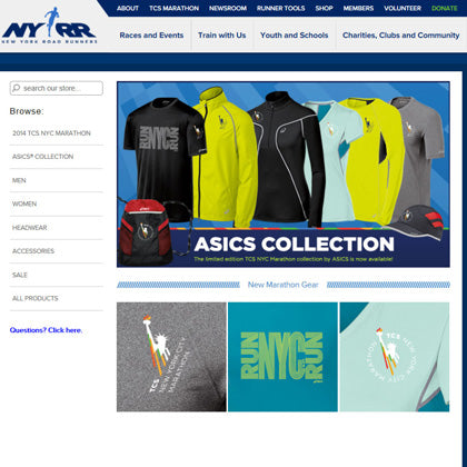 NYRR NYC Marathon eCommerce Website Design Sales Fulfillment