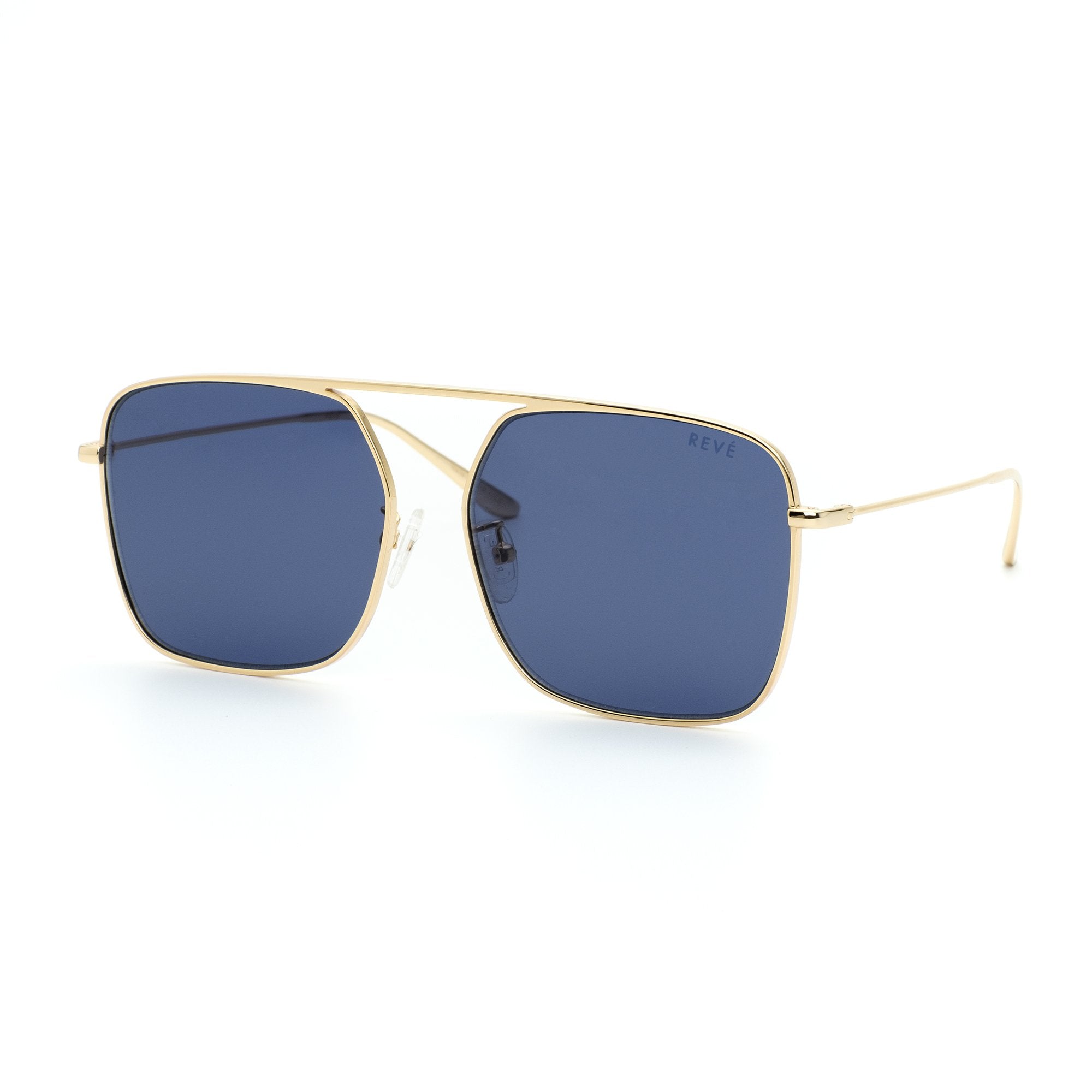 REVE by RENE BPM square aviator sunglasses in navy