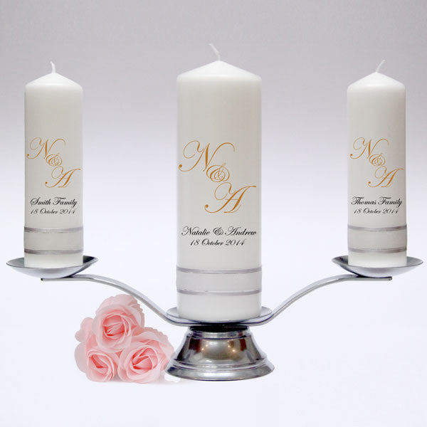 unity candle set with holder