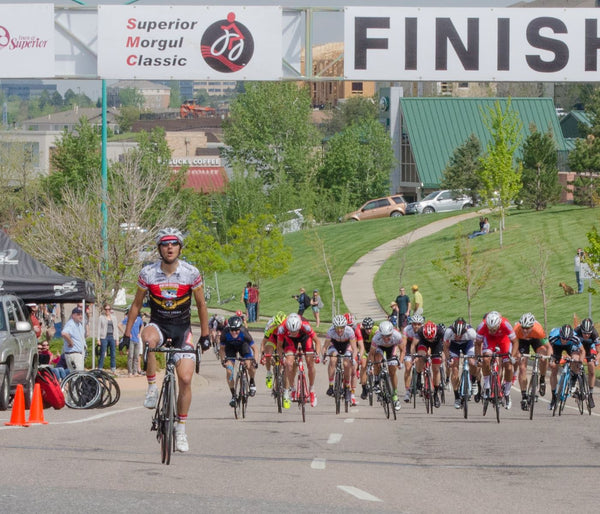 Photo: Emerson Oronte wins the Superior Classic Criterium this summer with a very well-paced 2 lap solo effort. It helps that Emerson has a world-class 10 minute average power! (Image courtesy of Kathryn Winn). 