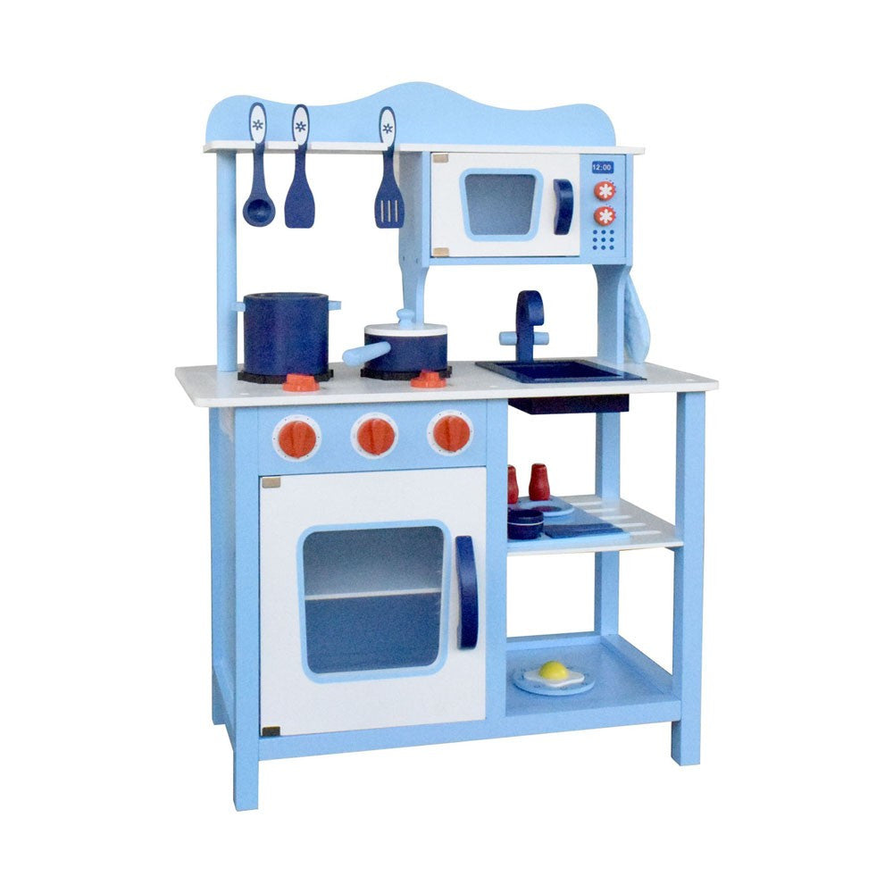 play kitchen blue