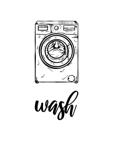 laundry room wash sign