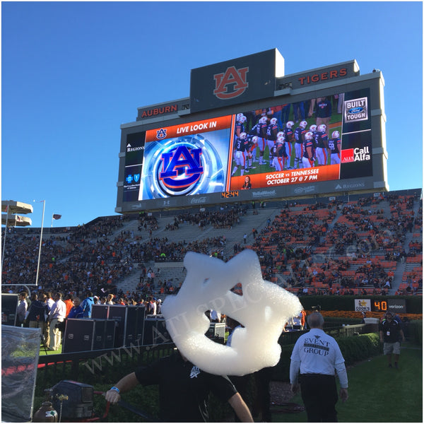 Flying Cloud Logo Special Effects for Auburn University College Football Game - Cloudvertise today from Atlanta Special FX®