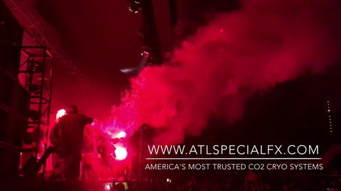 CO2 Cryo Cannon Jet Creates Cold Fog Enhance Insane Clown Posse Concerts with Atlanta Special FX Gear