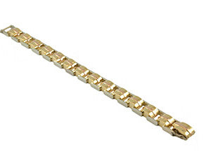 Custom yellow white and rose gold bracelet.