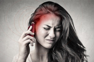 Woman With Cell Phone on Head