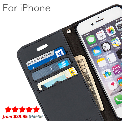 safesleeve anti-radiation and rfid blocking wallet case for iphone collection