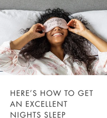 how to get an excellent night's sleep