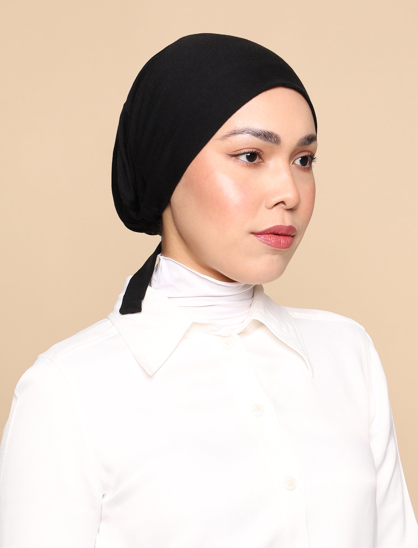 Bonnet Soft Jersey Underscarf - Black