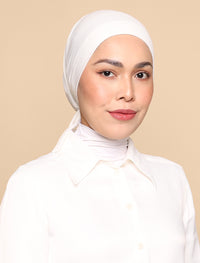 Bonnet Soft Jersey Underscarf - White