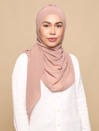 Lux Turban Chiffon Shawl - Café Aulait