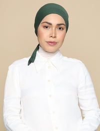 Bonnet Soft Jersey Underscarf - Forest Green