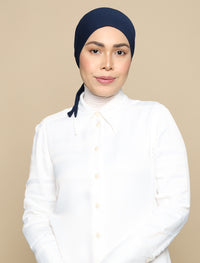 Bonnet Soft Jersey Underscarf - Navy