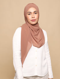 Lux Turban Chiffon Shawl - Tan