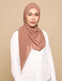 Lux Turban Chiffon Shawl - Tan