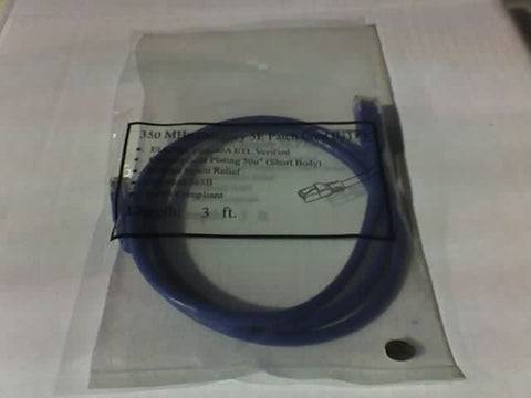 OEM 3ft RJ-45 Cat 5e Patch Cable Blue