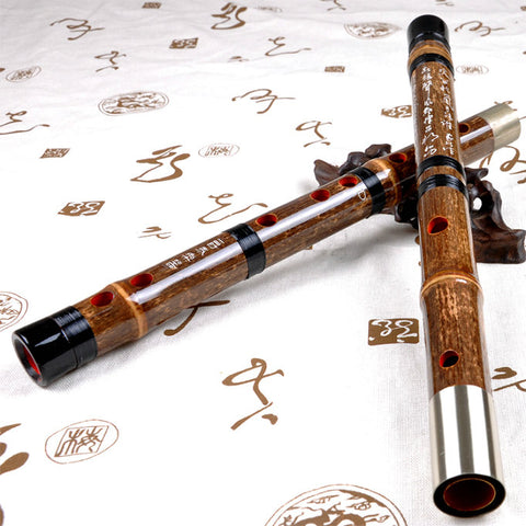 コンサート級中国紫竹製笛子楽器アクセサリー付販売