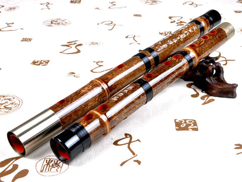 コンサート級中国紫竹製笛子楽器アクセサリー付販売