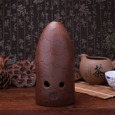プロな彫刻塤中国古代楽器魚状オカリナ8穴販売