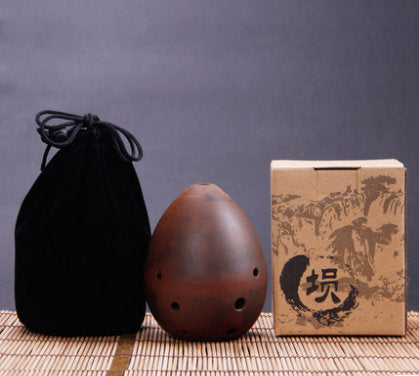 上質な中国陶土笛古代塤楽器梨状オカリナ8穴販売