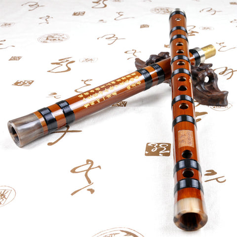 プロレベルの中国苦竹製笛子楽器二節アクセサリー付販売