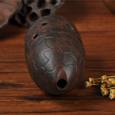 Quality Chinese Pottery Clay Flute Ancient Xun Instrument Ceramic Ocarina 8 Holes